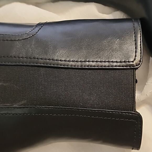 BAR III TALL LEATHER HEEL ZIPPER BLACK MOTO STYLE WOMANS SIZE 10.0 - Picture 9 of 16